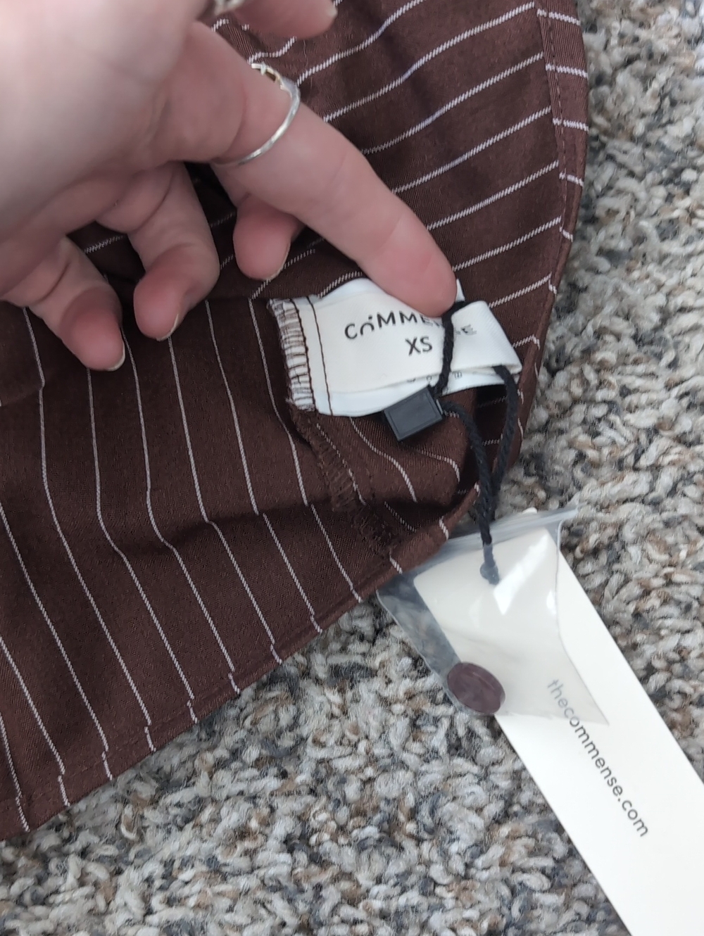 NWT Commense Striped Top - Picture 3 of 6